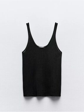 ZARA strappy plain knit top
